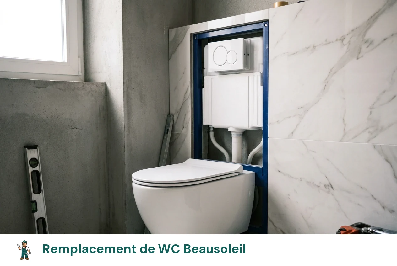 Remplacement de WC à Beausoleil