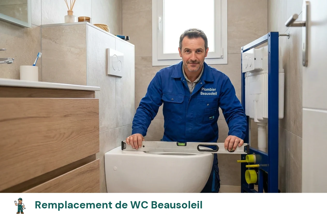 Remplacement de WC à Beausoleil